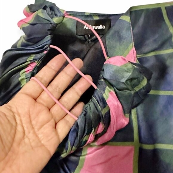 Ahluwalia  Cutout Draped Printed Mini Skirt, UK12/US 8, New with tag - Picture 10 of 15